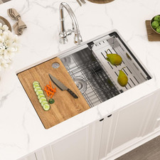 Undermount Kitchen Sink - 30 Inch Undermount Workstation Sink 16 Gauge Stainless