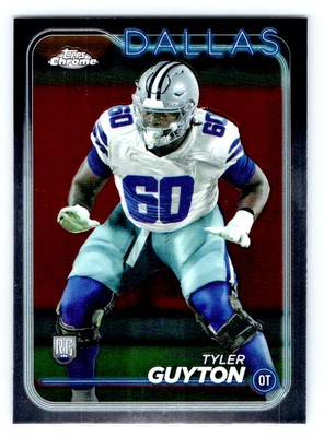 2024 Topps Chrome Football  299 Tyler Guyton   Dallas Cowboys