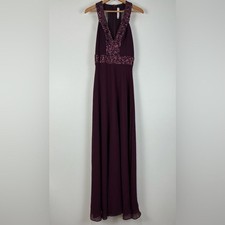 Dress the Population Women s Medium Delani Sequence Crepe Gown Floor Length