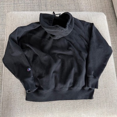90s champion reverse weaveブラックL size 90's Champion Reverse Weave Hoodie XL Black Pullover Sweatshirt