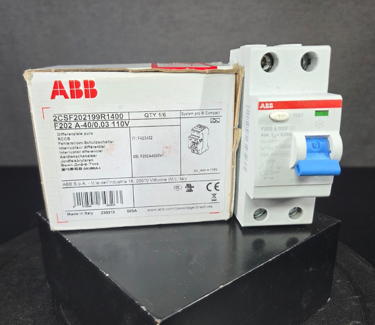 ABB F202 A-40/0.03 110v RCD 2CSF202199R1400 Breaker NEW FAST SHIP!💨✅