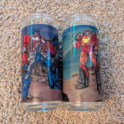 Broken Strings Brewery Transformers Optimus Prime/Rodimus PRIME Beer Glass
