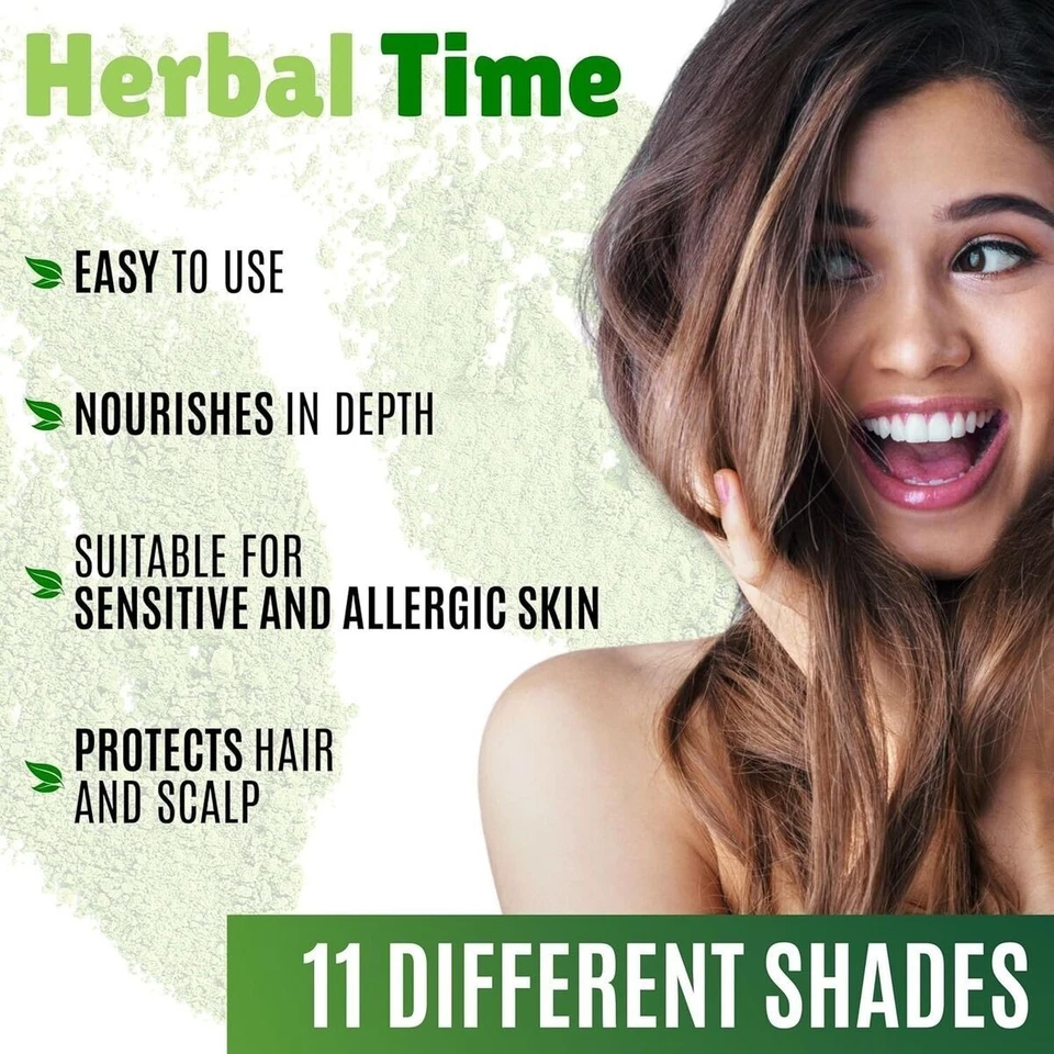 Herbal time 100% Bio Henna Haarfarbe Creme Color Pflanzen Naturhaarfärbemittel - Bild 3 von 4