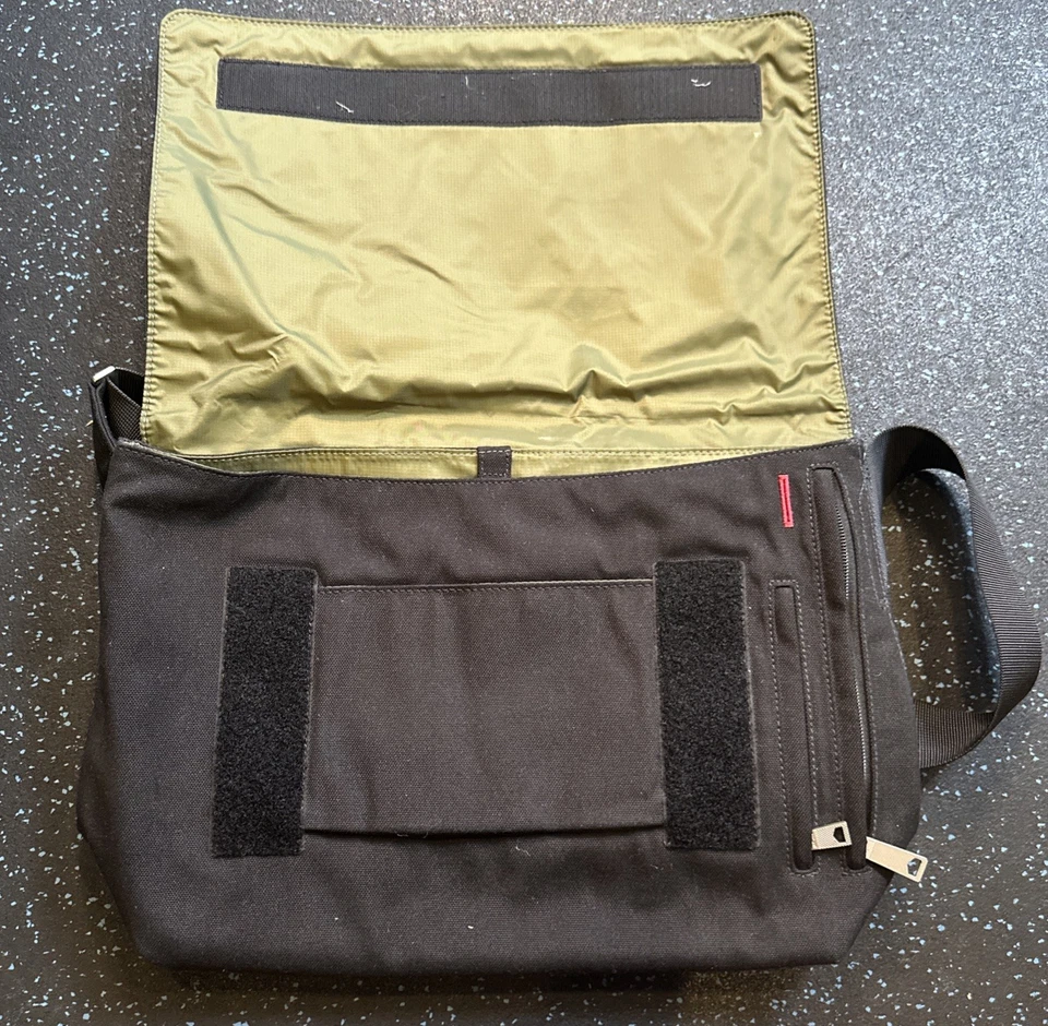 JACK SPADE Greene St Messenger Day BAG tiracolo LONA PRETA OD forrada de náilon - Imagem 3 de 4