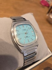 Men’s Timex E-Line Tiffany Blue 1983 34mm Automatic Watch | Reference TW2Y07300