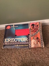 Vintage 1971 Gilbert Motorized Mark 30 Erector Set With Storage Chest