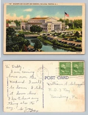 Trenton, NJ-New Jersey, Soldier’s War Memorial Building View Vintage Postcard