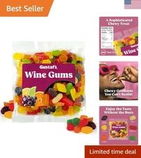 New Recipe Soft Chewy Wine Gums - 2.2 lb Sealed Bag Imported from Holland