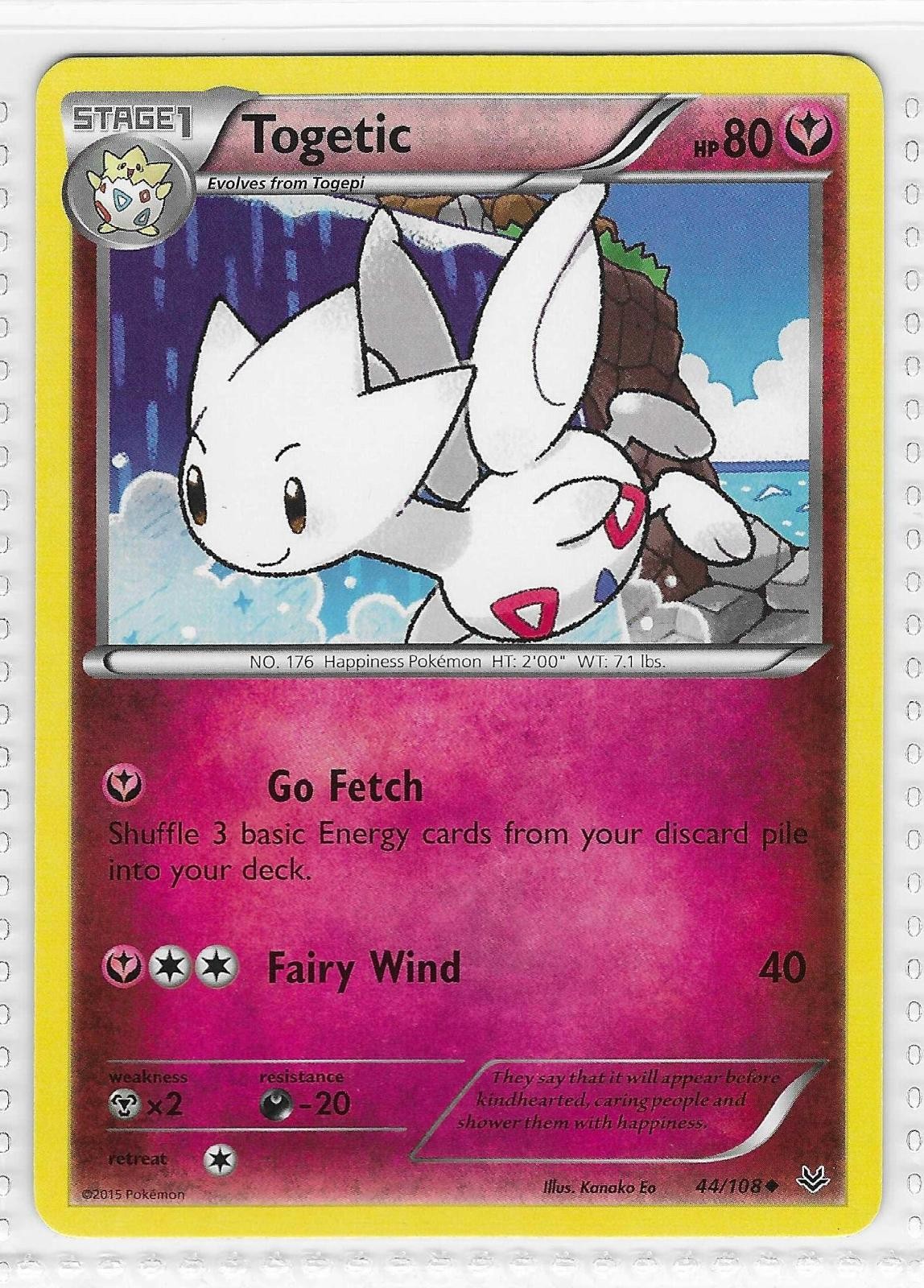 Togetic 44/108 Uncommon Roaring Skies Pokemon Near Mint
