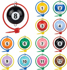 Poultry Leg Bands with Numbered Balls, Chicken Identification Bands, 12 Billi...
