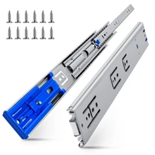 200 Lbs Soft Close Heavy Duty Drawer Slides 1 Pair 14 16 18 20 22 24 26 28 In...