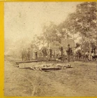 1860s CIVIL WAR STEREOVIEW PHOTO - BURIAL OF FALLEN SOLDIERS AT FREDERICKSBURG