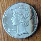 MERCURY DIME ROUND, 1 oz .999 FINE SILVER, 31.1 g