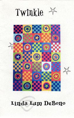 Linda Lum DeBono Quilting Sewing Applique Pattern ''Twinkle'' 50 1/2'' x 70 1/2''