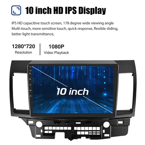 For Mitsubishi Lancer EX 2008-2017 Car Stereo Radio Android 14 GPS Navi WIFI BT - Picture 9 of 15