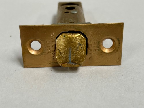 Vintage modern Eames Ära YALE Kupfer-Finish Durchgang nicht verriegelbar Türknauf Schlossset (F15) - Bild 10 von 13