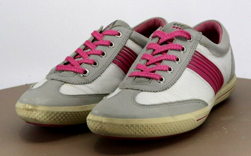 ECCO Women's Spikeless Street Golf Shoes Size EU 41 US 10-10.5 White Gray - Picture 2 of 13