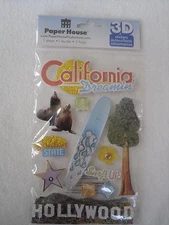 Paper House Productions dimensional stickers - CALIFORNIA