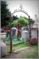 Gro&szlig;er Rosen-Bogen rose arch Eisen arc de rose Rankhilfe Pflanzstab