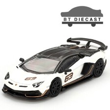 MINI GT LAMBORGHINI AVENTADOR SVJ #63 1/64 BIANCO ASOPO WHITE MGT00842