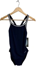 Dolfin Swimwear Women's Navy Blue Reliance Chlorine Resistant Swimsuit Size 36
