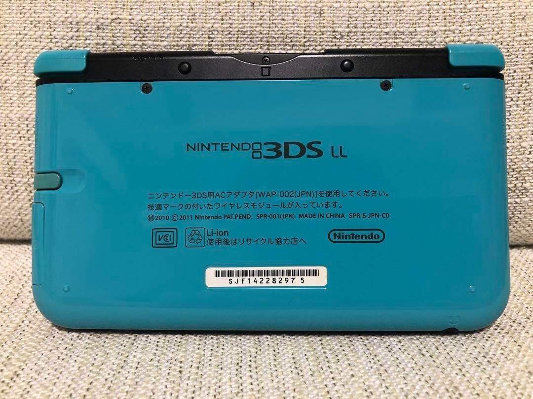 Nintendo 3DS LL XL Limited Pack Turquoise Black Game Console 2013