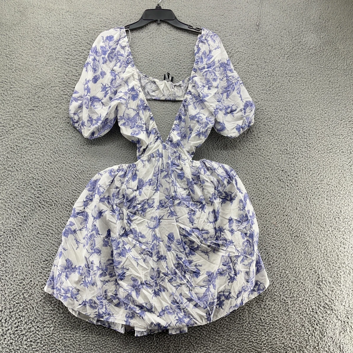 White floral top bardot dress