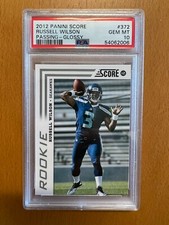 2012 PANINI SCORE Russell Wilson #372 Passing Glossy Seahawks RC Rookie PSA 10
