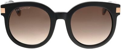 DSQUARED2 DQ0134 01F Black Bold Round Plastic Sunglasses Italy 52-22-135 DQ 0134