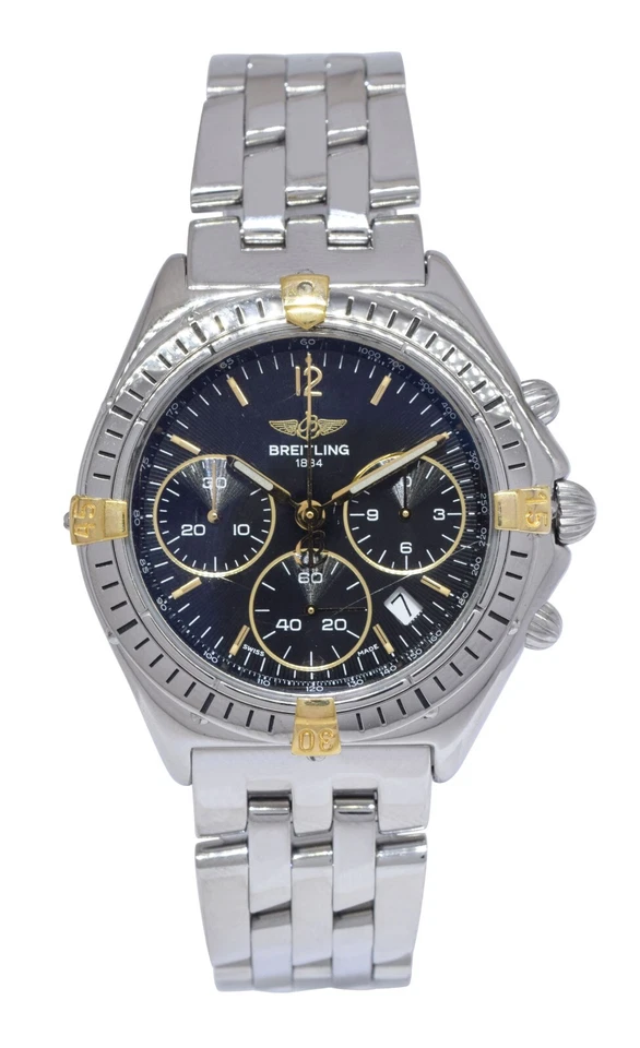 Breitling Windrider Chrono Sextant Steel Black Dial 36mm Quartz Watch B/P B55046 - Image 2 of 4