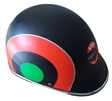 Scooter Helmet Via Chase Agonistic Mod Style Black Red Green Motor TVP Small