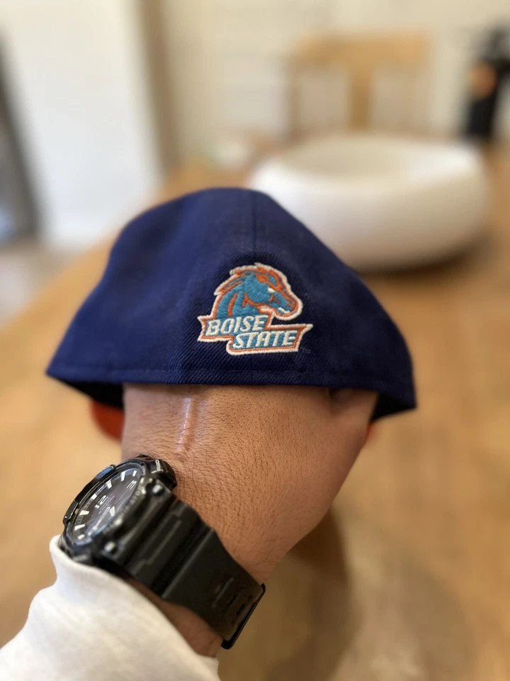 Boise State Broncos NCAA Blue Orange New Era Size 59FIFTY 7 1/4 Fitted Hat Cap - Image 4 of 4