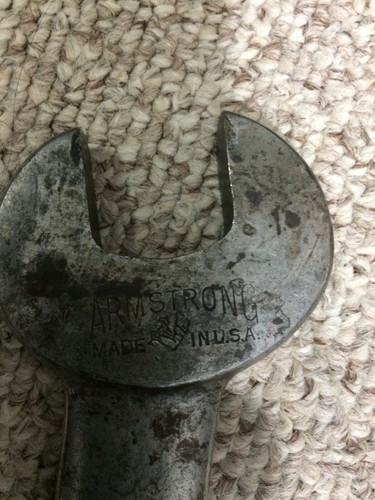 VINTAGE ARMSTRONG #37 OPEN END WRENCH 1-1/4" & 1-1/16" - Picture 2 of 7