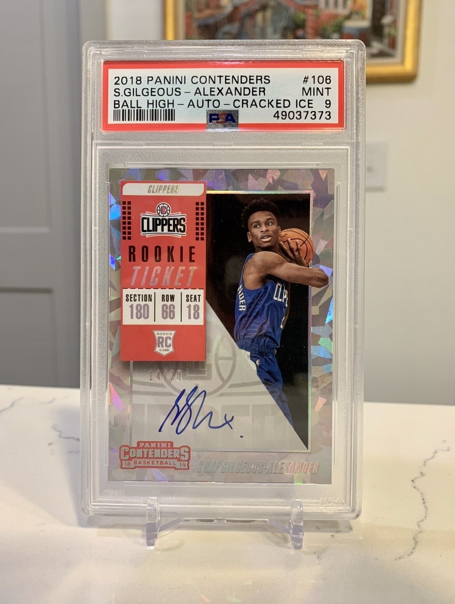 2018 Panini Contenders Shai Gilgeous-Alexander Cracked Ice Auto /25 PSA 9 RC