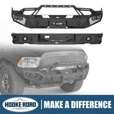Hooke Road Fit 2009 2010 2011 2012 Dodge Ram 1500 Front Bumper + Rear Bumper Bar