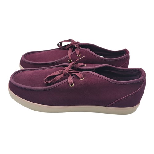 Vintage Red Sparks Suede LUGZ Shoes Sneakers Eggplant Bone Size 12 Mens - Clean - Picture 3 of 7