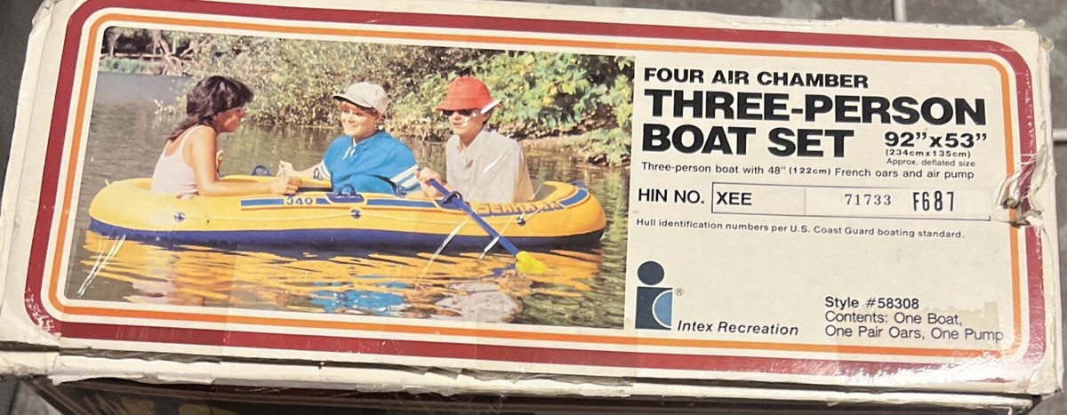 The Wet Set Intex Seahawk 340 Vintage 1985 Inflatable 3 Person