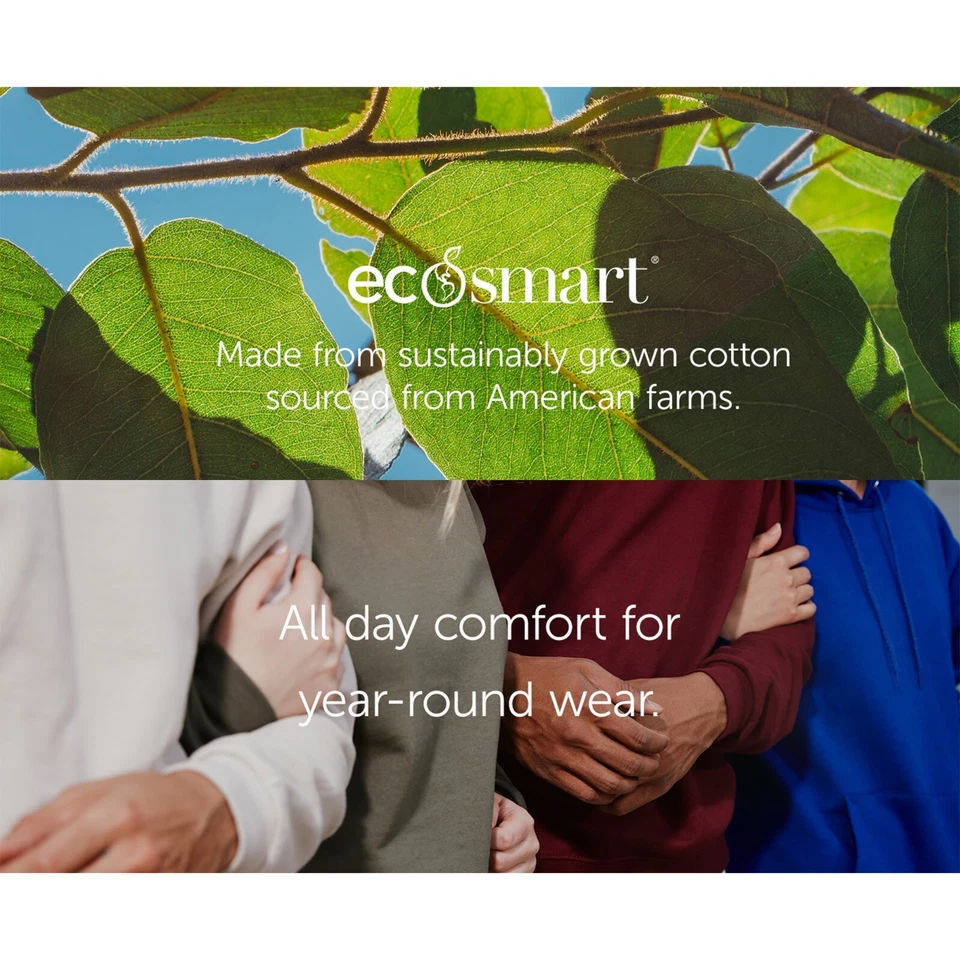 Sudadera con capucha Hanes P180 para hombre con cremallera EcoSmart polar suave cremallera completa Foto 4 de 4