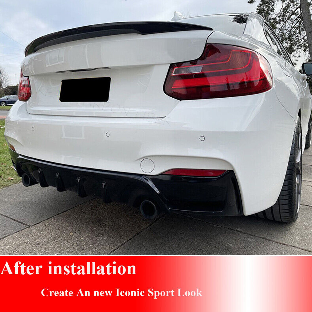 For BMW F22 F23 M240i M235i M Sport 2014UP Rear Bumper Diffuser
