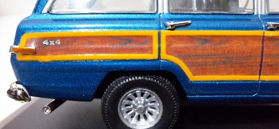 Jeep Grand Wagoneer (SJ) 4x4 1989 Metallic Blue Wood 1:43 WhiteBox