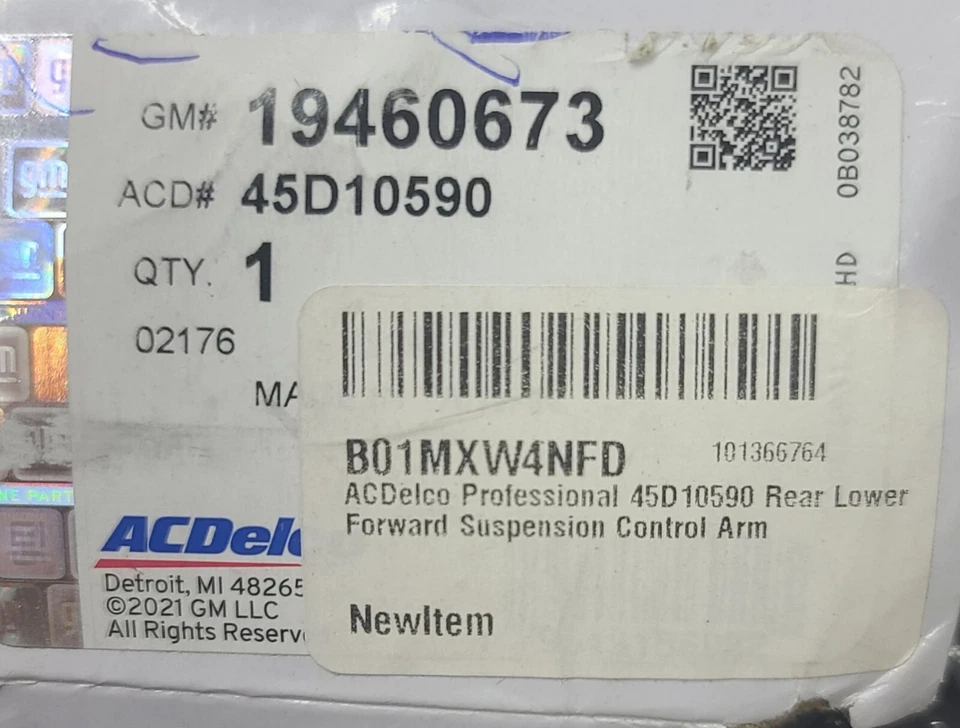 ACDELCO Suspension Control ARM GM# 19460673 45D10590 - Image 4 of 4