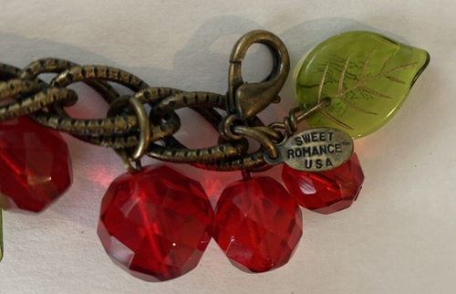 Sweet Romance Crystal Jubilee Leaf Charm Bracelet, Necklace, and Earrings SET! - Picture 6 of 17