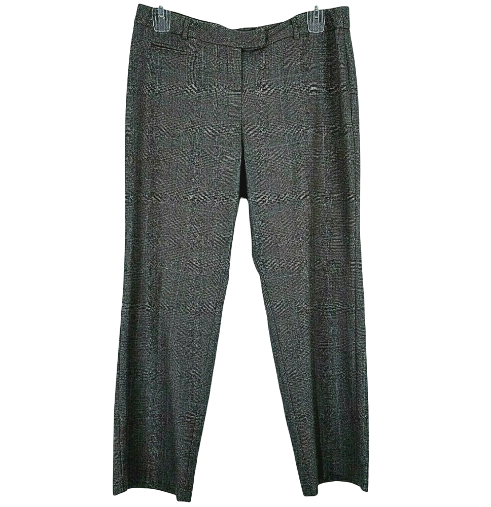 JM Collection Womens 14P Brown Plaid Dress Pants Petite Straight Leg Career  | eBay