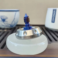 New Stainless Steel Collar Titanium Stem Spinning Top Desktop Spinner Fidget Toy