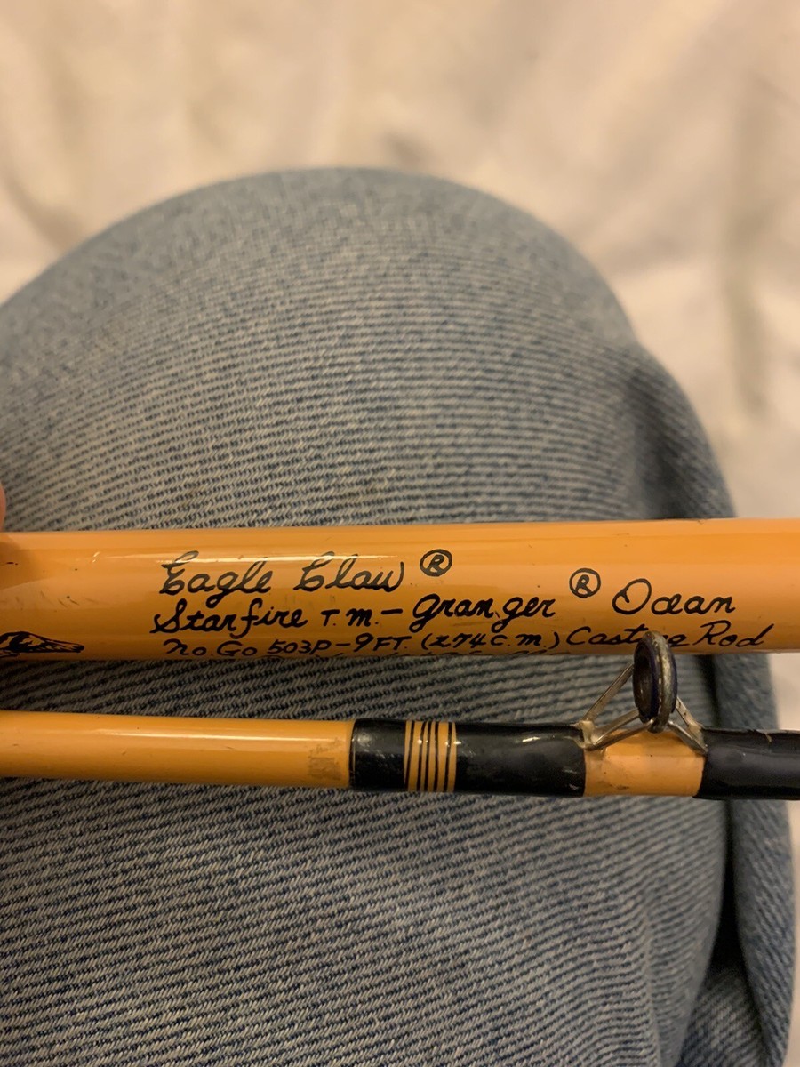 スチールロッド　ビンテージ Vintage Eagle Claw 9ft Casting Rod and Silstar Reel 2-piece