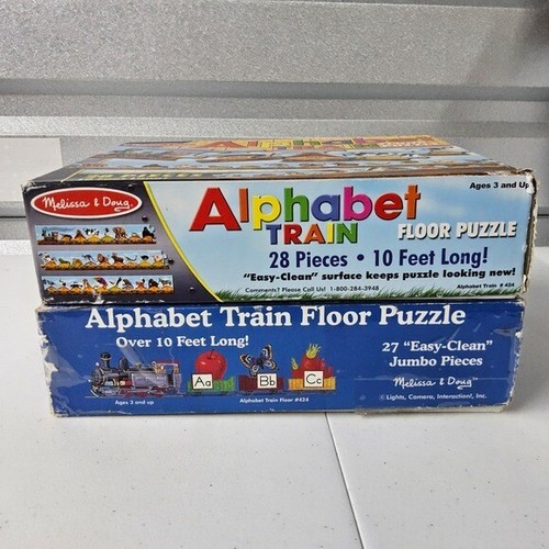 Melissa & Doug Alphabet Train Floor Puzzle 27-28 Pieces ABC Learning Toy - Picture 6 of 13