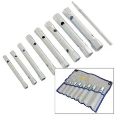 8PC TUBULAR BOX SPANNER BACK NUT TAP WRENCH SET MONOBLOC 6-22mm PLUS TORQUE BAR