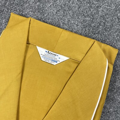 Robe De Chambre Arrow Homme Vintage 1960 – Taille M, Or, Coton, NEUVE