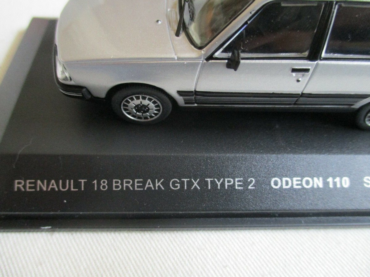 RENAULT 18 BREAK GTX Type 2 Grise de 1985 Voiture de Collection 1/43
