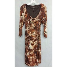 Dress Shelli Segal Laundry Leopard Animal Print Sexy Dress Faux Wrap Size 6